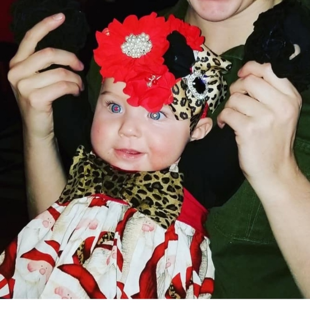 Santa & leopard print dress only